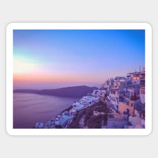 Santorini, Greece Scenic Sunset Sticker